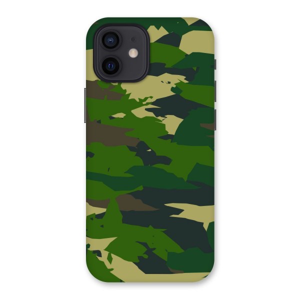 Green Camouflage Army Back Case for iPhone 12