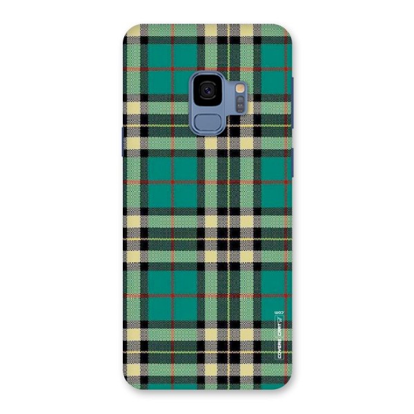 Green Check Back Case for Galaxy S9