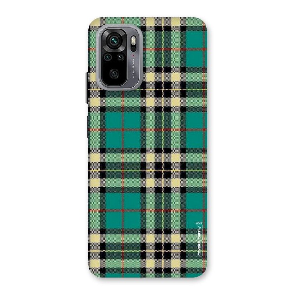 Green Check Back Case for Redmi Note 10