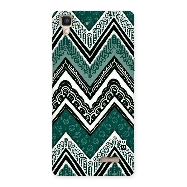 Green Chevron Back Case for Oppo R7