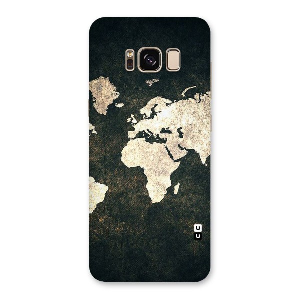 Green Gold Map Design Back Case for Galaxy S8