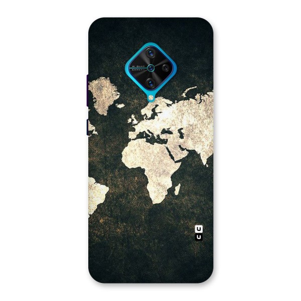 Green Gold Map Design Back Case for Vivo S1 Pro