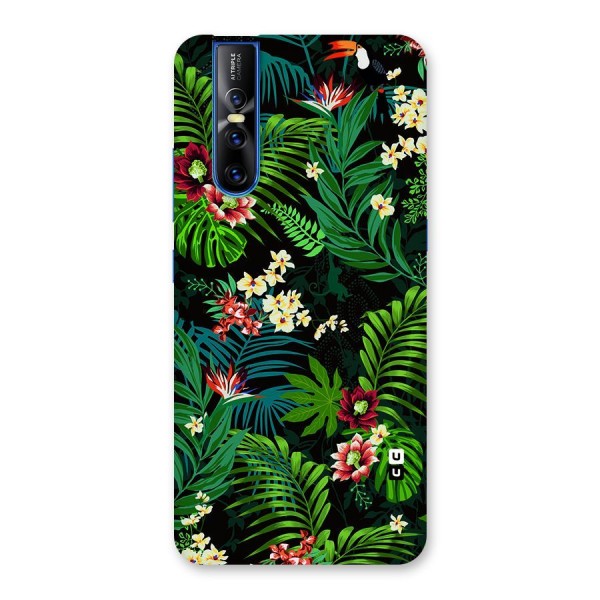 Green Leaf Design Back Case for Vivo V15 Pro