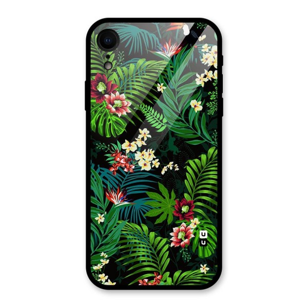 Green Leaf Design Glass Back Case for XR