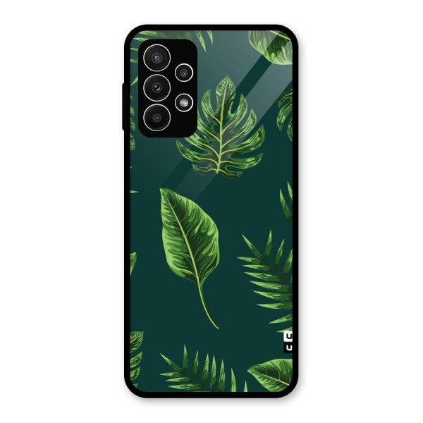 Green Leafs Glass Back Case for Galaxy A23