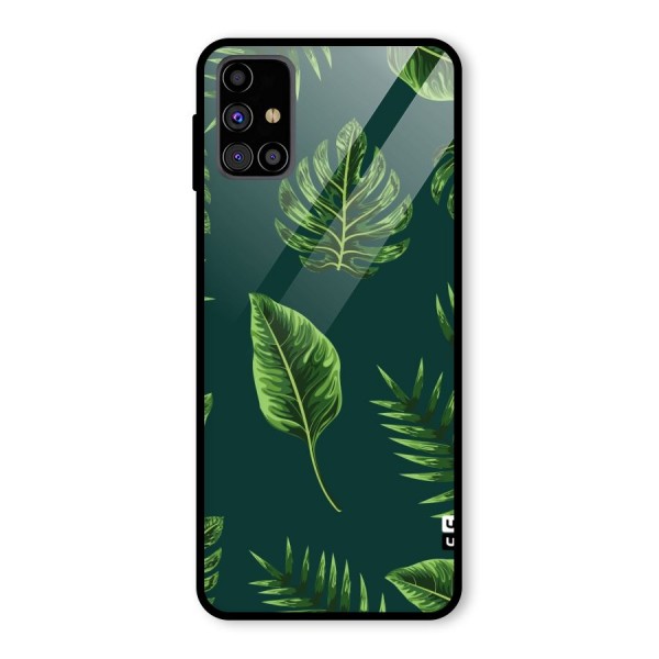 Green Leafs Glass Back Case for Galaxy M31s