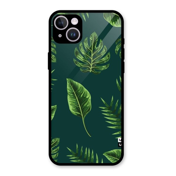 Green Leafs Glass Back Case for iPhone 14 Plus