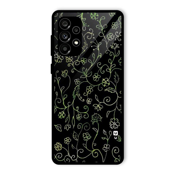 Green Leaves Glass Back Case for Galaxy A73 5G