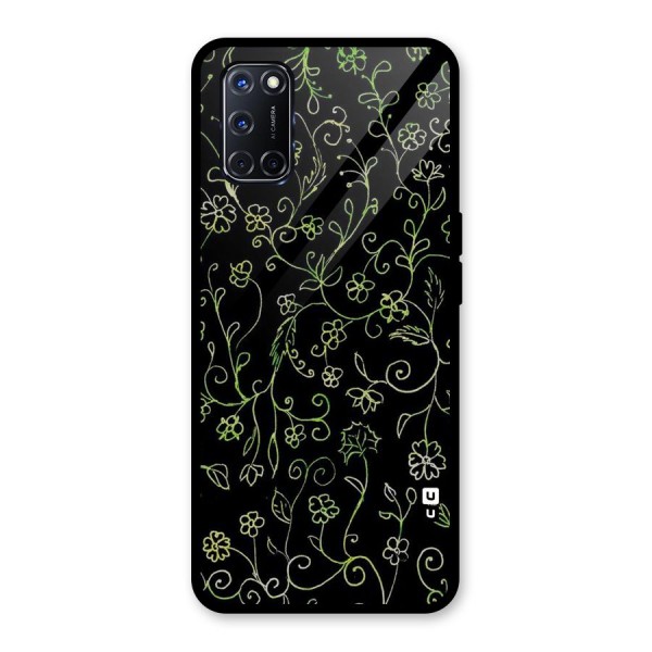 Green Leaves Glass Back Case for Oppo A52