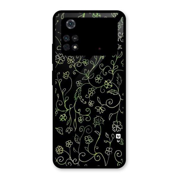 Green Leaves Glass Back Case for Poco M4 Pro 4G