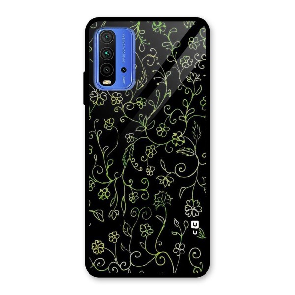 Green Leaves Glass Back Case for Redmi 9 Power