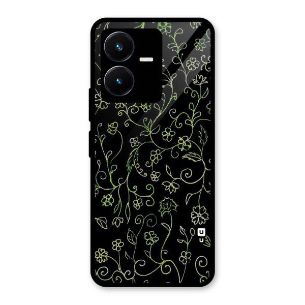 Green Leaves Glass Back Case for Vivo Y22