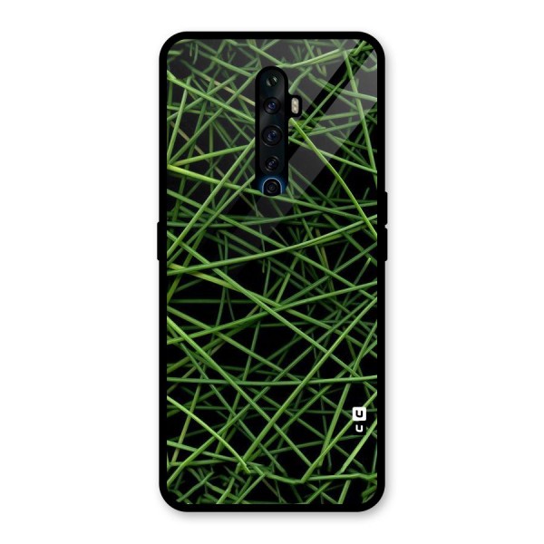 Green Lines Glass Back Case for Oppo Reno2 Z