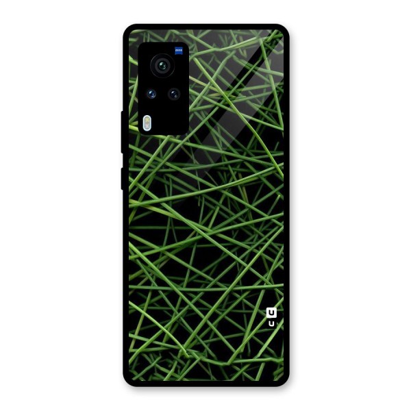 Green Lines Glass Back Case for Vivo X60 Pro