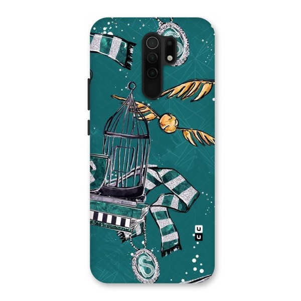 Green Scarf Back Case for Redmi 9 Prime