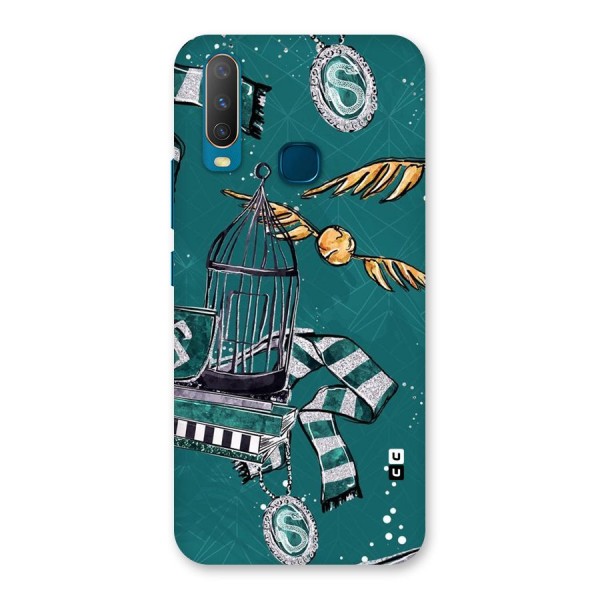 Green Scarf Back Case for Vivo Y15