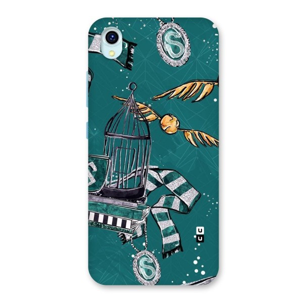 Green Scarf Back Case for Vivo Y1s