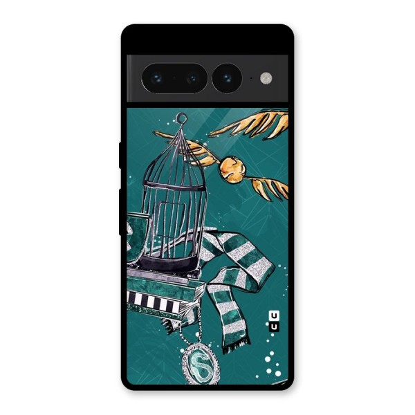 Green Scarf Glass Back Case for Google Pixel 7 Pro