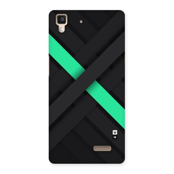 Green Stripe Diagonal Back Case for Oppo R7