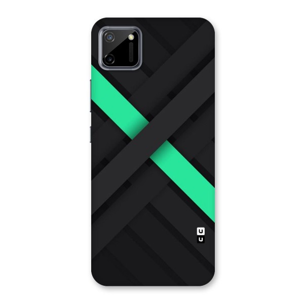 Green Stripe Diagonal Back Case for Realme C11