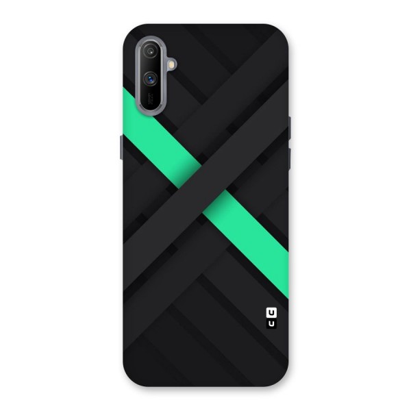 Green Stripe Diagonal Back Case for Realme C3