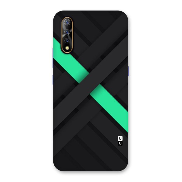 Green Stripe Diagonal Back Case for Vivo Z1x