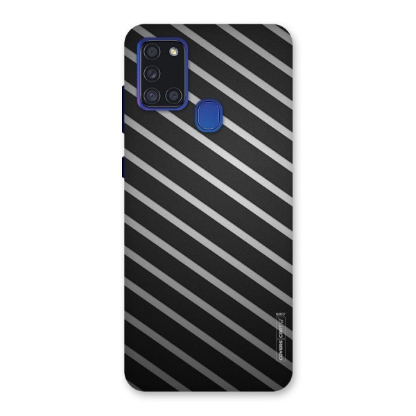 Grey And Black Stripes Back Case for Galaxy A21s