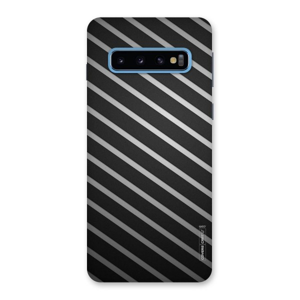 Grey And Black Stripes Back Case for Galaxy S10