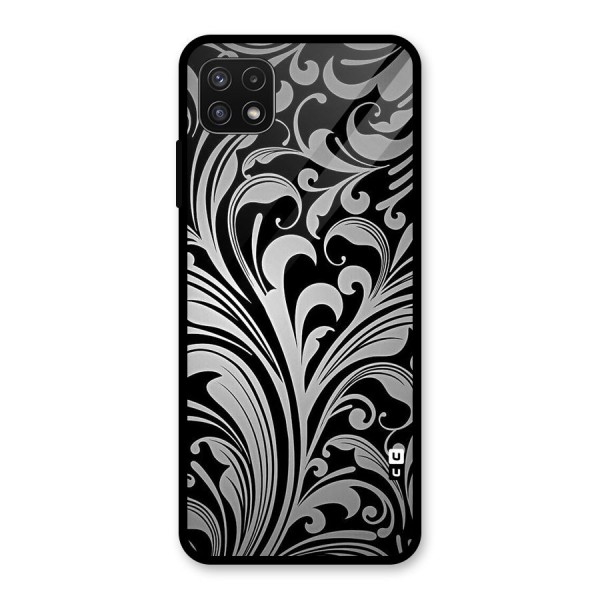 Grey Beauty Pattern Glass Back Case for Galaxy A22 5G