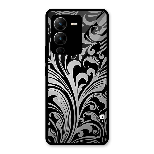 Grey Beauty Pattern Glass Back Case for Vivo V25 Pro