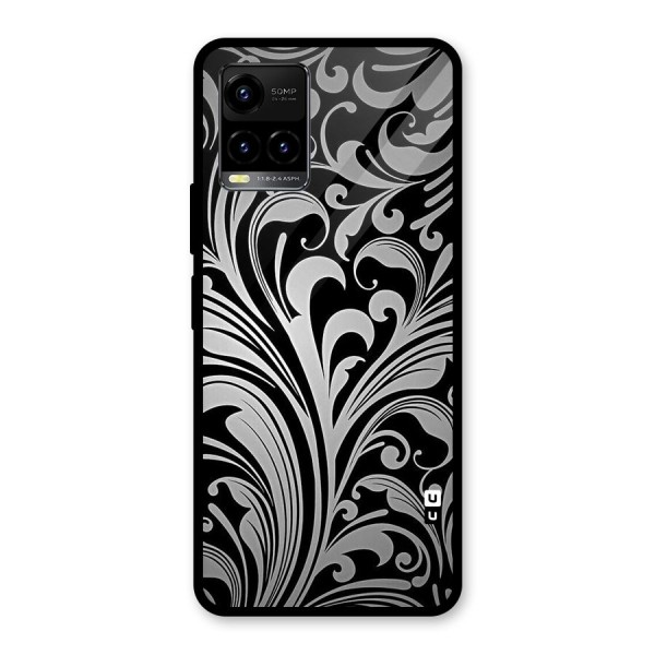 Grey Beauty Pattern Glass Back Case for Vivo Y21 2021