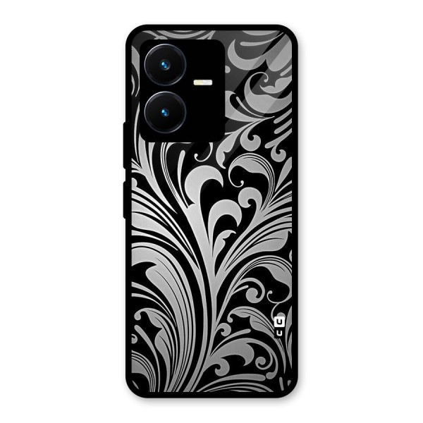 Grey Beauty Pattern Glass Back Case for Vivo Y22