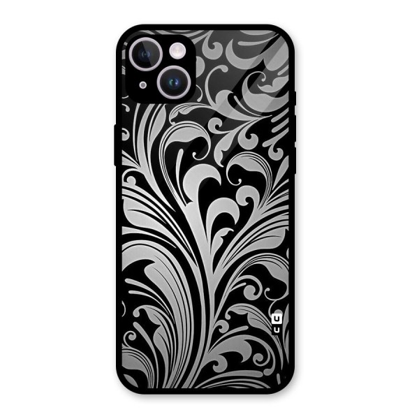 Grey Beauty Pattern Glass Back Case for iPhone 14 Plus