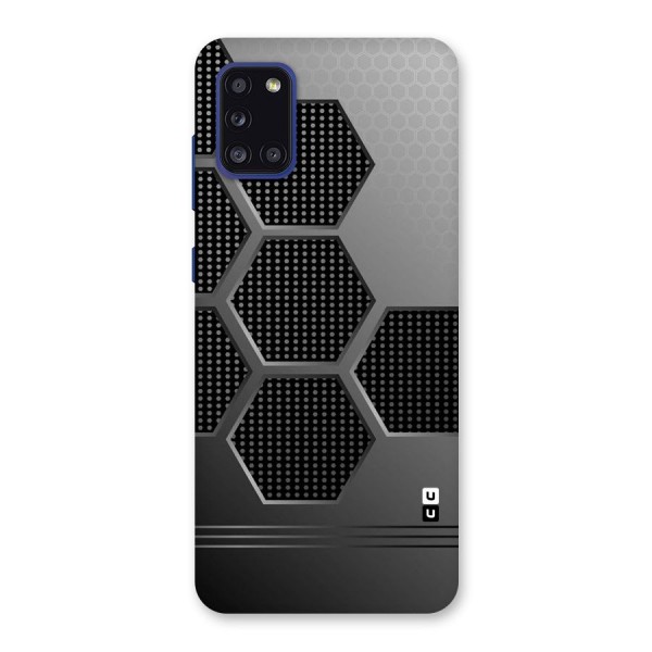 Grey Black Hexa Back Case for Galaxy A31