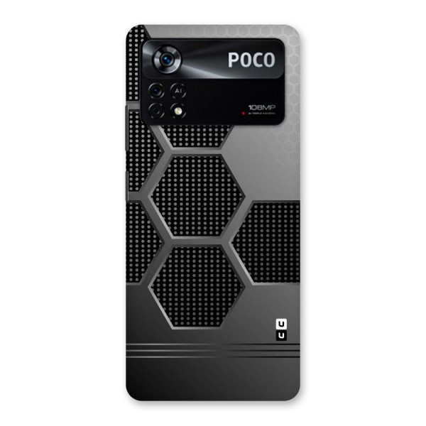 Grey Black Hexa Back Case for Poco X4 Pro 5G