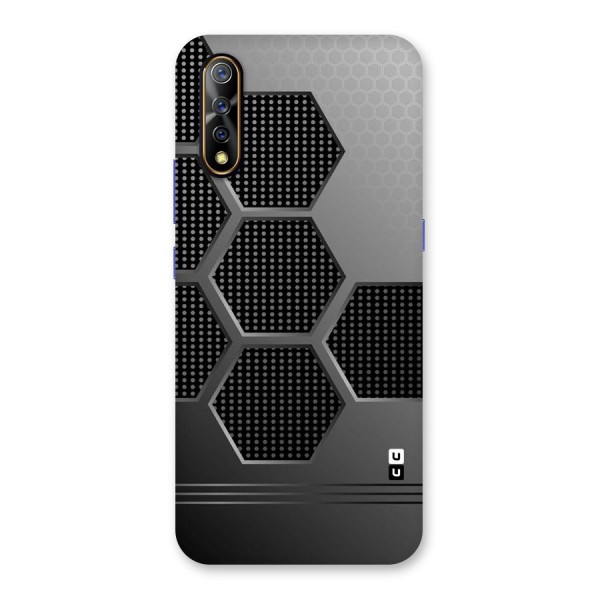 Grey Black Hexa Back Case for Vivo Z1x