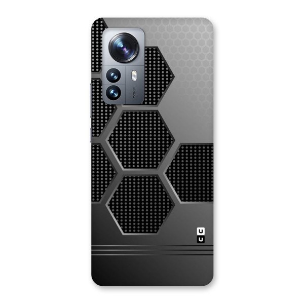 Grey Black Hexa Back Case for Xiaomi 12 Pro