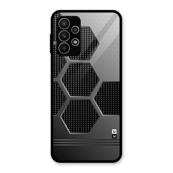 Grey Black Hexa Glass Back Case for Galaxy A23