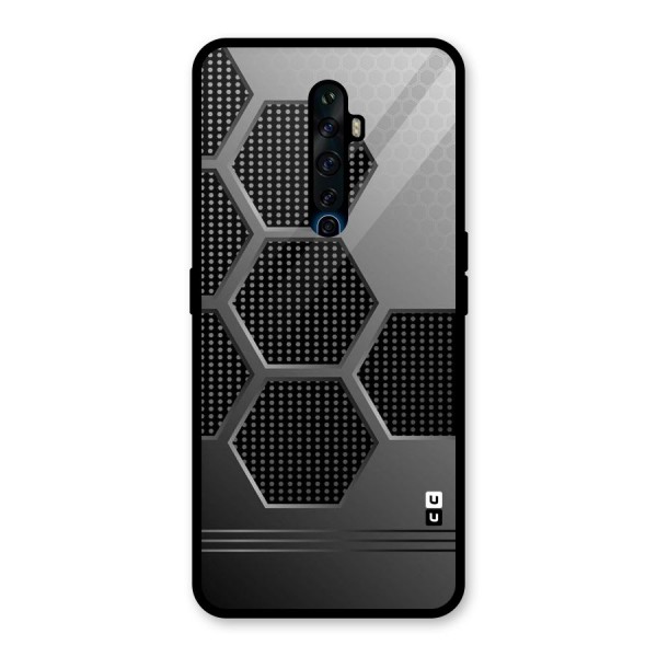 Grey Black Hexa Glass Back Case for Oppo Reno2 Z