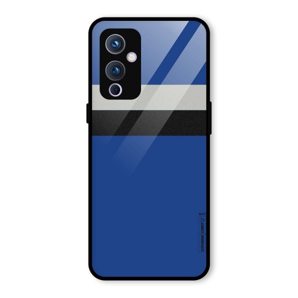 Grey Black Strips Glass Back Case for OnePlus 9