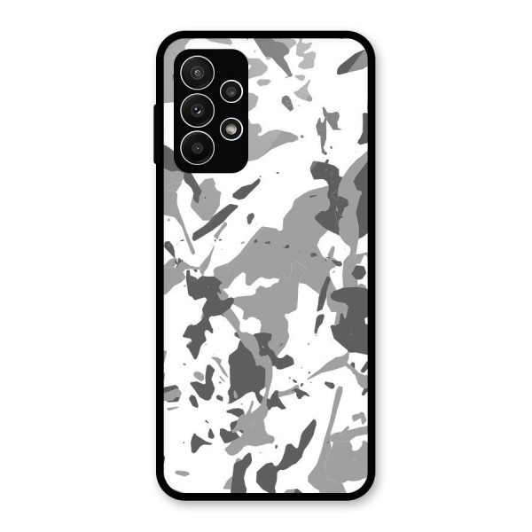 Grey Camouflage Army Glass Back Case for Galaxy A23