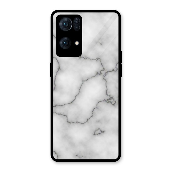 Grey Marble Glass Back Case for Oppo Reno7 Pro 5G