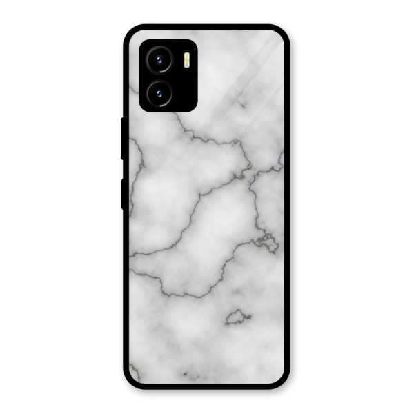 Grey Marble Glass Back Case for Vivo Y15s