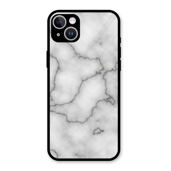 Grey Marble Glass Back Case for iPhone 14 Plus