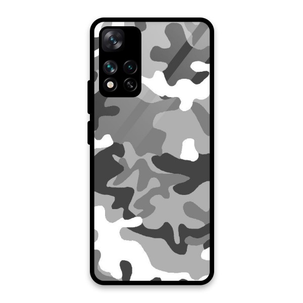 Grey Military Glass Back Case for Xiaomi 11i 5G