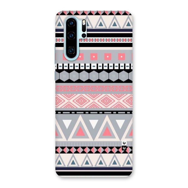 Grey Pink Pattern Back Case for Huawei P30 Pro