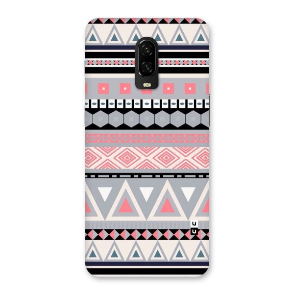 Grey Pink Pattern Back Case for OnePlus 6T