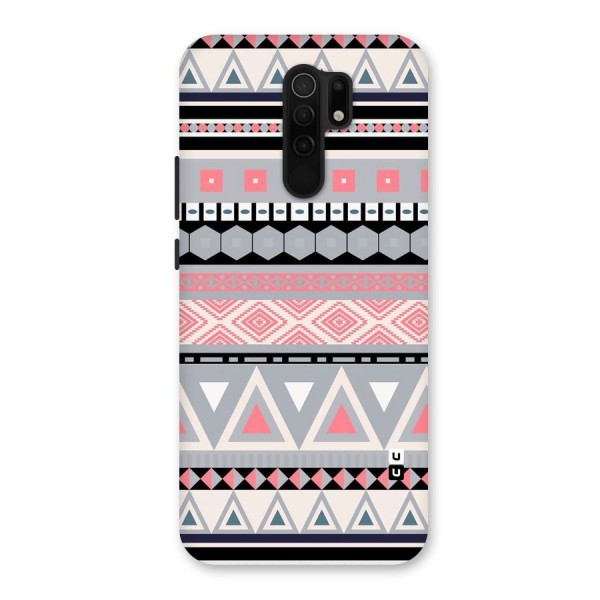 Grey Pink Pattern Back Case for Redmi 9 Prime