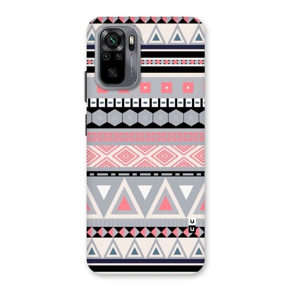 Grey Pink Pattern Back Case for Redmi Note 10