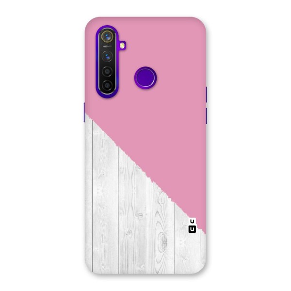 Grey Pink Wooden Design Back Case for Realme 5 Pro